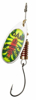 DAM Effezet Standard Spinner Single Hook 4GR Fire Tiger