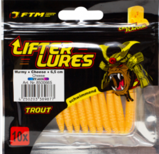 FTM Lifter Lures Wurmy Cheese Flavour 6.5CM Cheese