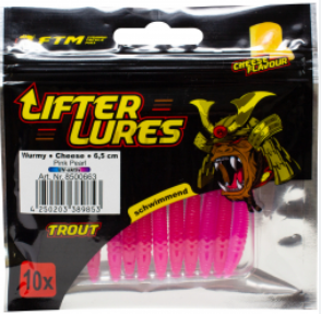 FTM Lifter Lures Wurmy Cheese Flavour 6.5CM Pink Pearl